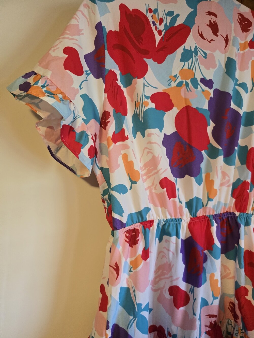 Hello Molly Multi-Color Floral Tie-Front Ruffle Mini Dress - Picture 14 of 16